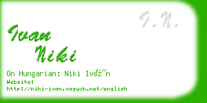 ivan niki business card
